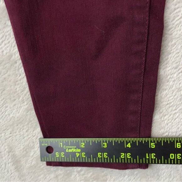 Talbots Womens Pants Size 4P Slim Jeggings Snkle Stretch Casual Travel Burgundy - Picture 4 of 12